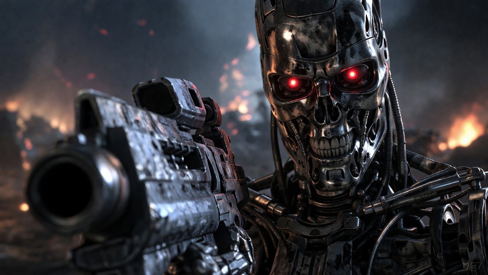 Terminaattori (ChatGPT:n piirtämänä)